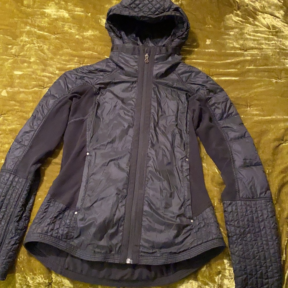 Lululemon Black Coat Down Jacket Zip Hood 6